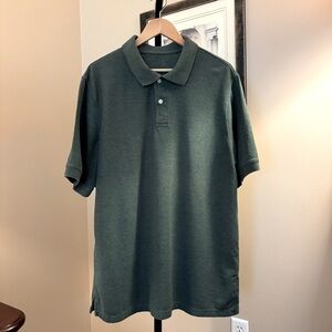 Men’s heather green pique polo golf shirt. Size XXL